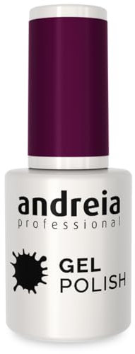 Andreia Vernis Gel Semi-Permanent pour Lampe UV/LED - Vernis à Ongles Couleur Intense Tenue 4 Semaines pour French Manucure - Couleur 231 Violet profond - Nuances de Gris - 10ml