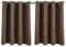Xmiral Türvorhang Einfarbig Kurz Gardine Verdunklungsvorhang Scheibengardine mit Ösen 150cm x 90cm 2er Per Pack(Kaffee)