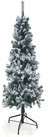 Sestriere Superior Slim - Árbol de Navidad de Abeto Verde nevado con Estructura encajable de 180 cm de Altura