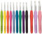The Quilted Bear Crochet Hooks Set - 12 Piece Ergonomic Soft Grip Silicone Rubber Handle Crochet Hook Set Knitting Accessories (2mm, 2.5mm, 3mm, 3.5mm, 4mm, 4.5mm, 5mm, 5.5mm, 6mm, 6.5mm, 7mm & 8mm)