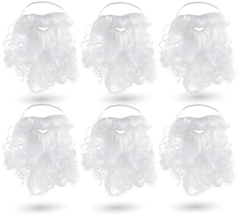 TK Gruppe Timo Klingler 18x Weihnachtsmannbart - Nikolausbart Bart weiß Weiss - zum Verkleiden als Nikolaus - Weihnachtsmann - Santa - Weihnachten