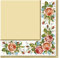 Auswahl Motiv - 20 Servietten / Napkins - ca. 33 x 33 cm 3-lagig - Vintage Rosen creme - Tisch-Deko Basteln Serviettentechnik