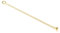 SISGEM 9 ct Gold Necklace Extender, Solid Yellow Gold Bracelet Extension Necklace Chain Extender with Gold Bead, for Collar Choker Anklet (Length: 4 inch)