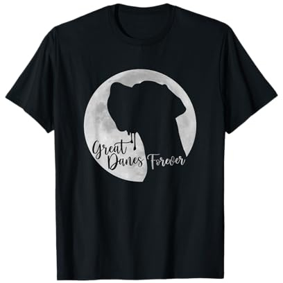 Greate Danes Forever - Deutsche Dogge Profil Mond T-Shirt