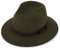 fiebig Clark Traveller Wollfilzhut | Crushable & Waterproof Hut (61-XL, Grün)