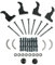 NRG Anthracite Radiator Bracket Set Suitable for Flat Oval Radiators Including Air Vent and Plug