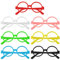 KINBOM 7 Stück Rund Brillengestell Ohne Linsen, Bunte Zaubererbrille Brille Ohne Linsen Brille Cosplay für Halloween Kostüm Party St. Patrick's Day