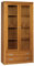 Moblit Vitrina de Dos Puertas y Dos Cajones Realizada en Madera de Pino Macizo Color Cerezo Claro Serie Kalpe Medidas (200X100X37) cm (Alto-Ancho-Fondo) Robusta Y Duradera