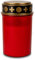 Kunststoff - Kimiza LED Grabkerze mit Flackerlicht, Brenndauer ca. 200 Tage, incl. Batterien und 6 Stunden Timer (ohne Motiv, rot)