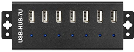 Waveshare Industrial Grade USB HUB Extending 7X USB 2.0 Ports Stable and Reliable Performance Rugged & Durable with A Variety of Protective Functions