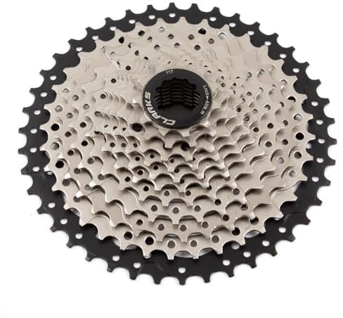 Clarks Cycle Systems C-11SC Nickle Plated 11 Speed Cassette, Silver/Black, 11-42T, Compatible with Shimano MTB, Road & Hybrid Bikes 11 Speed Gear Systems