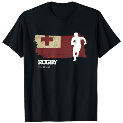 Rugbyspieler Tonga Flagge Sportball Rugby T-Shirt