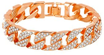 TTPSRY Elegantes Armband Für Damen Strassverzierte Gliederkette Hochwertiger Modeschmuck Funkelndes Silberarmband Stilvoller Schmuck Für Frauen Luxuriöses Accessoire Für Jeden Tag
