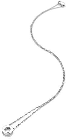 Hot Diamonds Amulets Sterling Silver Circle Pendant | 925 Sterling Silver Necklace with a Real Diamond | Minimalist Jewellery for Women - Dainty Pendant Necklace on 16–18” Adjustable Chain