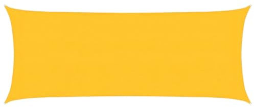 vidaXL Toldo de Vela Parasol Lona Protector Solar Sombra Patio Jardín Terraza Balcón Parque Infantil Exterior HDPE Amarillo 160 g/m² 2x5 m
