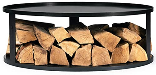 Barbecue Base per braciere rotondo con deposito di legna 62 cm