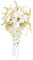 Floinla Hochzeitssträuße für Braut, weiße Champagner, künstliche Rosen, Orchidee, Blumen, kaskadierende Brautsträuße für Braut, Herbst, rustikale Hochzeitsdekoration