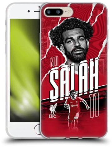 Head Case Designs Officially Licensed Liverpool Football Club Mohamed Salah 2023/24 First Team Gel Case [Military Grade Protection] Compatible With Apple iPhone 7 Plus/iPhone 8 Plus