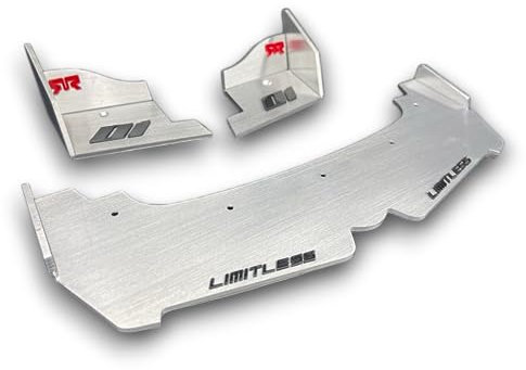 Arrma Limitless Alerón Delantero y Placa Inferior Aluminio V2.0 - StupidRC