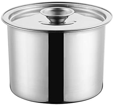 MOOWI Ice Bucket Thickened Stainless Steel Bar Beer Cocktail Ice Bucket Household Beverage Bucket Kitchen Storage Bucket Lid Restaurant Ice Bucket Keeps Ice Cold & Dry