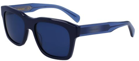 Salvatore Ferragamo Unisex SF1087SN Sunglasses, 414 Blue, 56