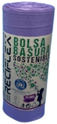 Almericorp Bolsa de autocierre Lila 30L, 75 bolsas perfumadas Premium - 5 Paquetes de 15 unidades, medida 55x60, resistentes, antigoteo, para baño, oficina, cocina