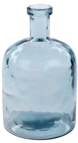 URBNLIVING Wide Mouth Glass Vase Honeycomb Design for Flowers Arrangements Display - Heavy Rounded Bottle Style - Decorative Transparent Vase for Home Table & Entryway Decor and Events