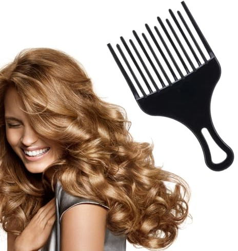 OUDQFCJ Denti Larghi Pettine Afro Grande Capelli ricci pettine per lo Styling e l'incollatura dei Capelli Ricci Unisex Hair Styling Tools