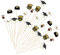 100PCS Graduation Cocktail Sticks, 4.7 Inch Congrats Grad Fancy Toothpicks Appetizers Fruit Burger Sticks Skewers Accessories for Cupcakes Graduation Party Cake Toppers Appetizer Drinks