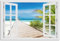 timalo Wandbild Outdoor wetterfeste Bilder für draußen | Gartenbilder Innen & Außen | Landschaftsbilder Acryl Glas Fensterblick Effekt | 120x80cm Meer Strand Palmen Thailand