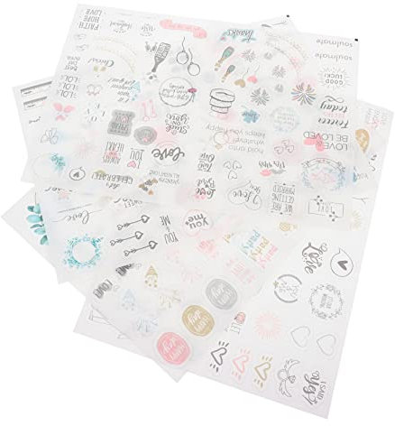 Selbstklebende Aufkleber zur Hochzeitsplanung 4 Bögen für Scrapbooking