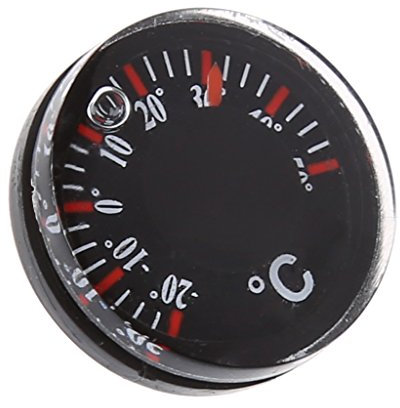 YOUNAFEN 20 mm rundes Außenthermometer, -20 °C bis 50 °C, Analoganzeige