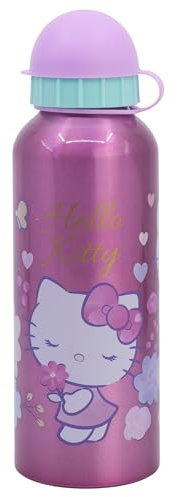 Botella de agua infantil reutilizable de aluminio de 530 ml de Hello Kitty