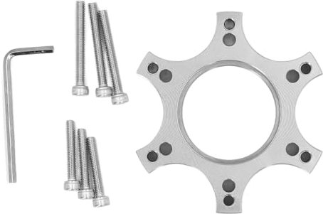 70-mm-Gaming-Rad-Adapterbasis, Lenkrad-Montageblock, Rennrad-Riser-Block für Thrustmaster T300RS (SILVER)