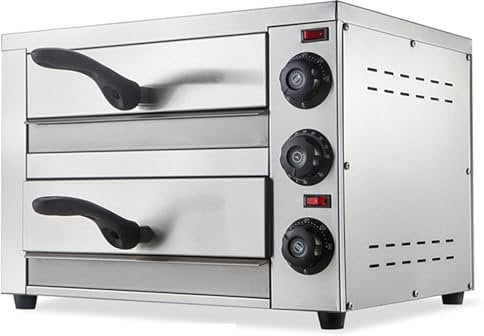 Hydravex Pizza Commerciale Double Four 12 Pouces 16 Pouces Pizza en Acier Inoxydable Pizza et Four à collation Pizza à Pizza intérieure Polyvalente pour Le Restaurant Home Pretzels Roast,16in