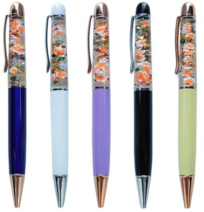 Sikyby Lot de 5 stylos flottants amusants avec motif renard pour l'écriture, le journal, le bureau, cadeau unique pour homme et femme