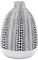 Modern Black and White Textured Dot Vase, Imperfect Beauty (White)