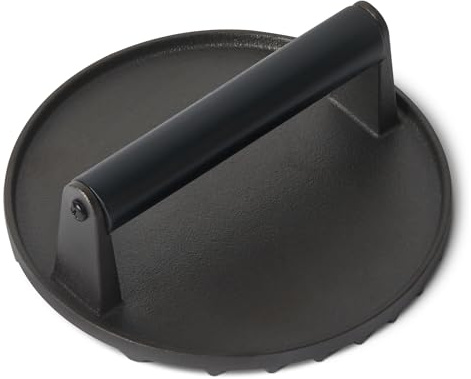 Amazon Basics Burgerpresse, rund, 1 Stück, Schwarz, 17.2 x 17.2 x 6.9 cm