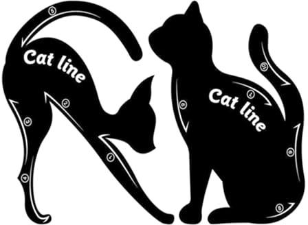 Katzen-Eyeliner-Schablone Smokey Lidschatten Applikator Vorlage Katzenform Eyeliner & Lidschatten Guide Template Tool