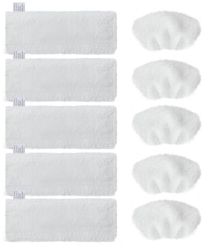 10 Stück Mikrofasertuch Set (5 Bodendüsen + 5 Handdüsen) für Kärcher EasyFix SC 2, SC 3, SC 4, SC 5, SC 1. Abwaschbares Kärcher Dampfreiniger Zubehör für hervorragende Reinigungsergebnisse