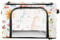 KLL Under Bed Storage Bin Clear Window Stackable Cube Storage Bins With Lids 2 Openings Metal Frame Under Desk Storage Sturdy Handles Art Dinosaur White
