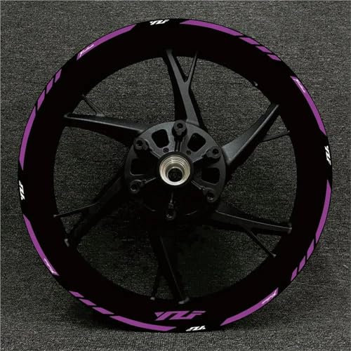 Motorrad-Radnabenaufkleber Reflektierende Motorrad-Felgenaufkleber Für Yamaha YZFR1 YZF-R1 YZF R1 YZFR15 YZF-R15 YZF R15 YZFR125 YZFR 125 YZFR-125 Felgenrandaufkleber(Farbe 7)