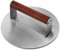 Whaleme Burgerpresse aus Edelstahl, 21,6 cm, antihaftbeschichtet, für Hamburger-Smasher und Grillpresse, 1,1 kg, robuster Speck mit Holzgriff, für Blackstone Camp Chef Pitboss Weber Grills (rund)