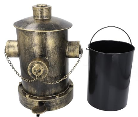 Feuerhydrant -Mülleimer mit Innerem Eimer, Kreativer Mülldose, Pedal -Abfallbehälter für Haushaltsrestaurant, Europäischer Eisenkunststil, Einzigartiges Design in Antiker