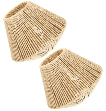 Gogogmee 2piezas Pantalla De Lámpara Retro Tejida De Ratán Para Lámpara Colgante Para Comedor Salón De Té Restaurante Pantallas Huecas De Estilo Bohemio