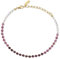COAI Bracelet de Cheville Femme, Bracelet Grenat/Tourmaline Rouge/Pierre de Lune
