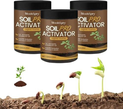 Attivatore del suolo, attivatore organico del suolo e fertilizzante per piante, attivatore di fertilizzanti per fiori e piante, modificatori del suolo, fertilizzante per piante da appartamento per