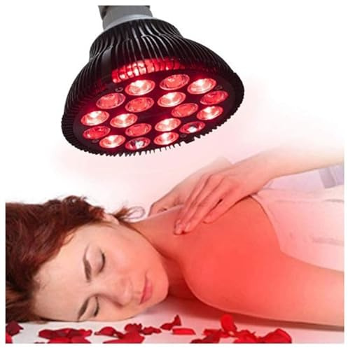 SkyFace Infrarotlampe Rotlichtlampe Wärmelampe für Therapie, 18 LEDs 850 nm & 660 nm Infrarot Rotlichttherapie für den Heimgebrauch, Hitzebeständiges Design, für Schmerzlinderung