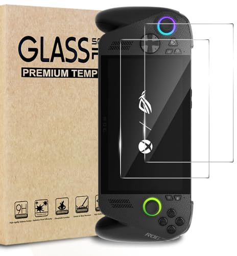 TQLGY Lot de 2 Films de Protection D'écran en Verre Trempé pour ASUS ROG Xbox Ally X & ROG Xbox Ally & ROG Ally X & ROG Ally, 7 Pouces, Transparent Ultra HD, Anti-Rayures, Anti-Traces, Sans Bulles
