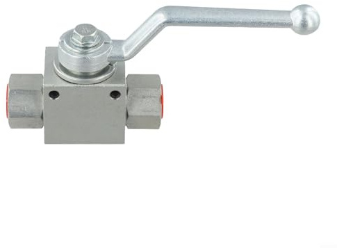 Robinet à boisseau sphérique 3 voies haute pression 500 bar pour eau, huile, gaz avec construction en acier au carbone et caractéristiques de réduction des fuites (G1/4)